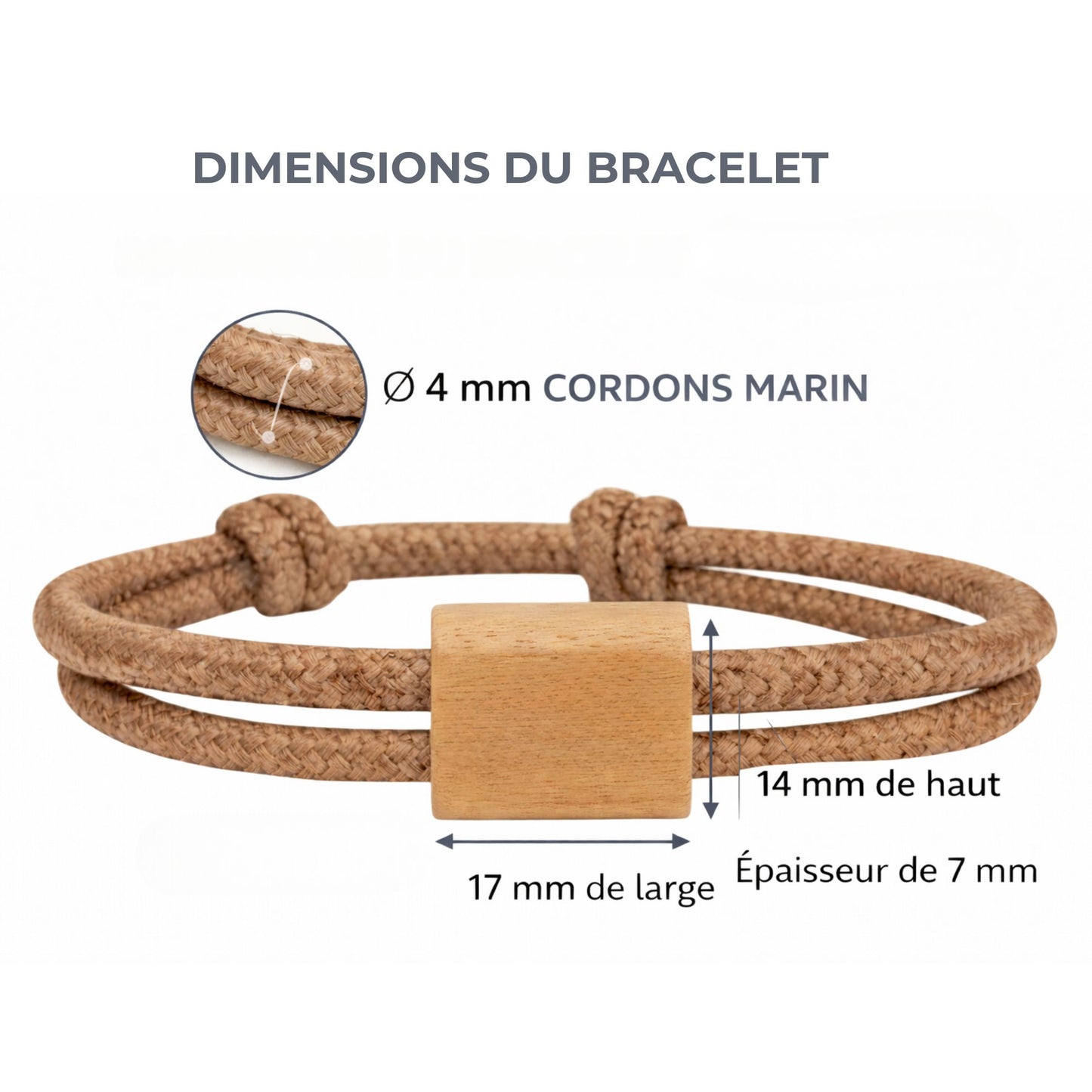 Bracelet personnalisé initiales & date – Bracelet couple