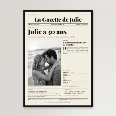 Birthday — Their own newspaper front page