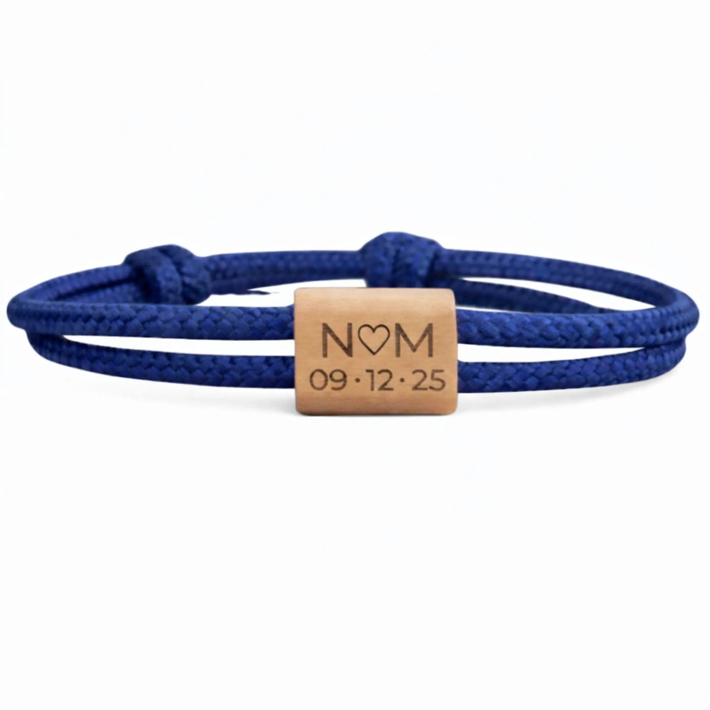 Bracelet personnalisé initiales & date – Bracelet couple