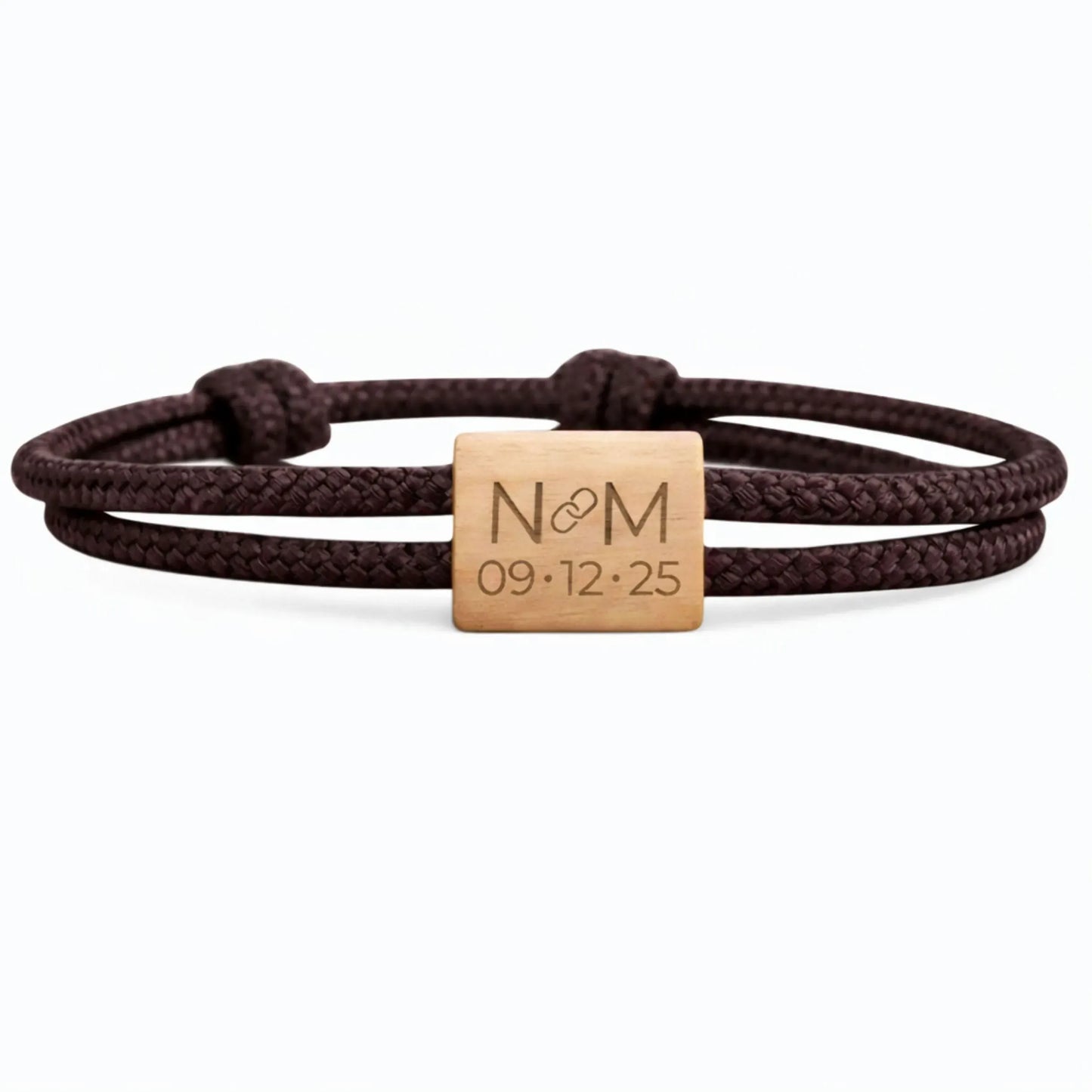 Bracelet personnalisé initiales & date – Bracelet couple